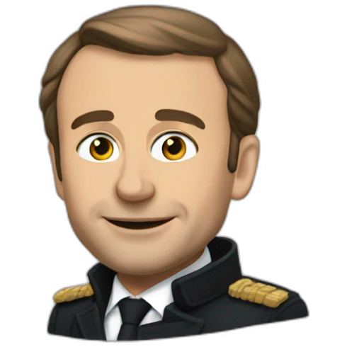 macron déguisé emoji