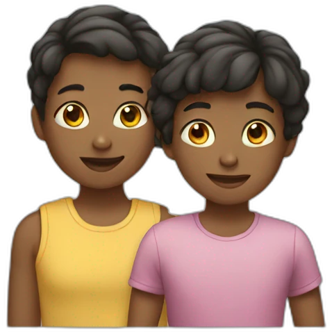 girl with three boys emoji