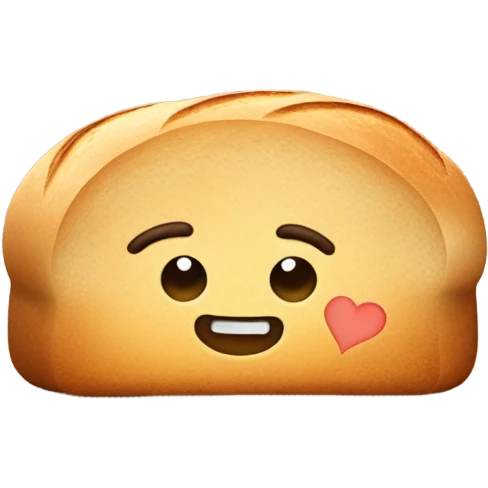 Heart loaf of bread emoji