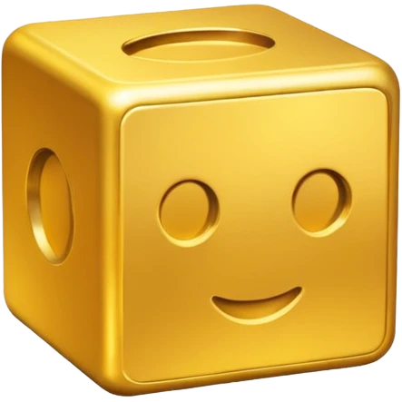 Plane gold block like in Minecraft smooth with out any face texture  emoji