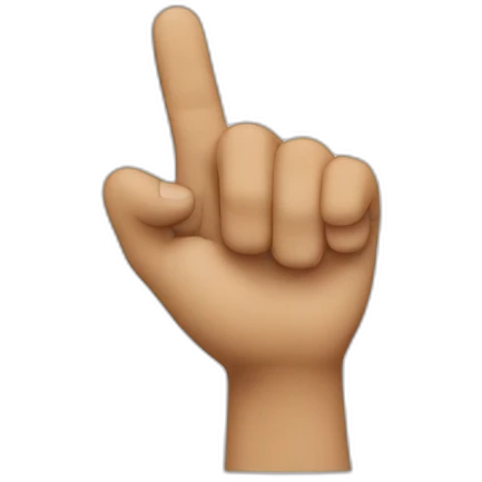 he shows his finger and laughs emoji