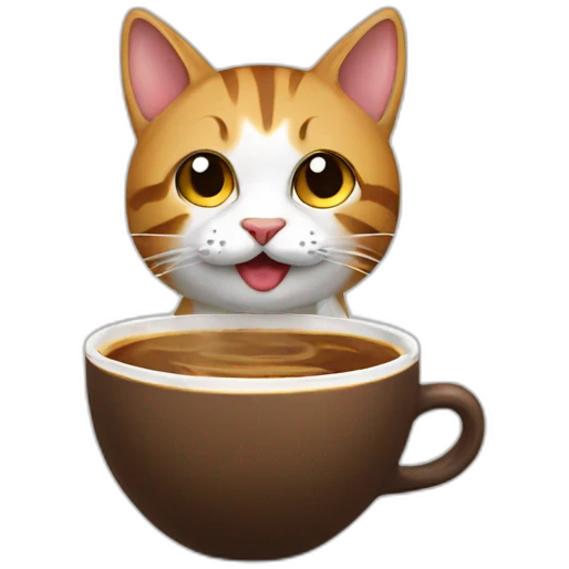 gato tomando café emoji