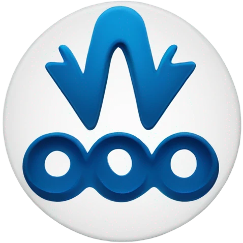 Blue check mark with a circular blue emoji