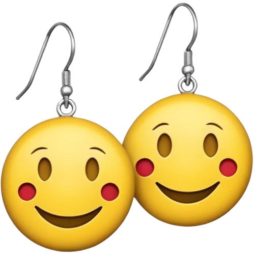 smiley face earring emoji