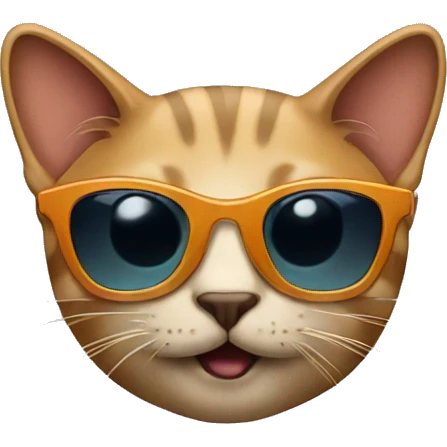 Cat with sunglasses emoji