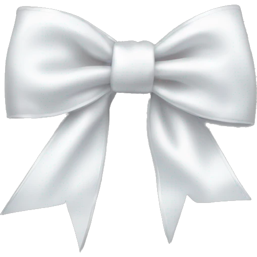 white satin bow emoji