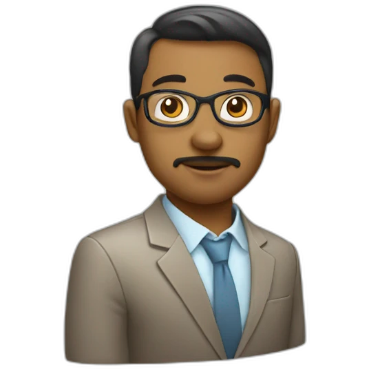 Data analyst doing statistics emoji