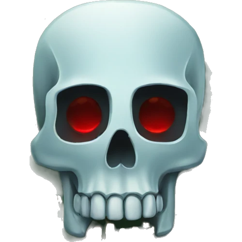 corrupted microchip with skull near the microchip emoji