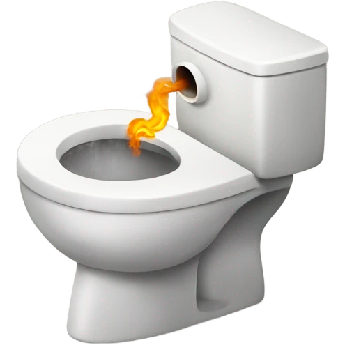 Toilet smoking a cigarette  emoji