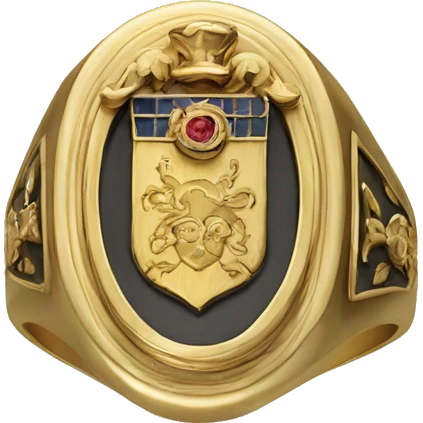 signet ring with coat of arms emoji