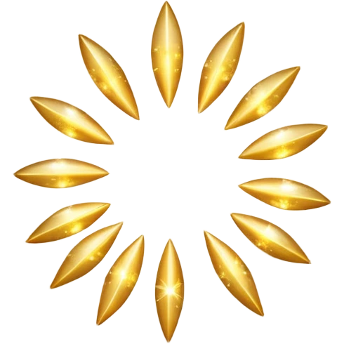 Cluster of radiant golden sparkles floating in mid‑air, soft bokeh, magical glow, dark blurred background, high resolution emoji