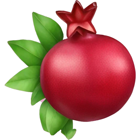 Pomegranate with bows emoji