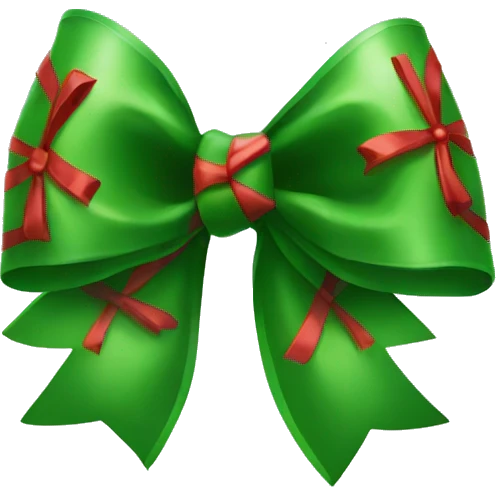 Christmas bow emoji