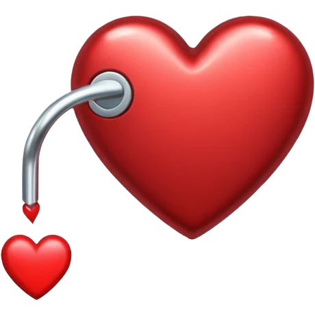 magnet pulling a small heart emoji