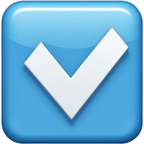 I want a blue background and a white checkmark inside it emoji which I will call the "Fake Roblox Verified Badge Emoji" and the blue background should be square and it should be the "🟦" emoji being the background emoji