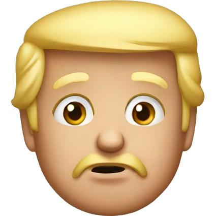 Trump with fingers on lips emoji