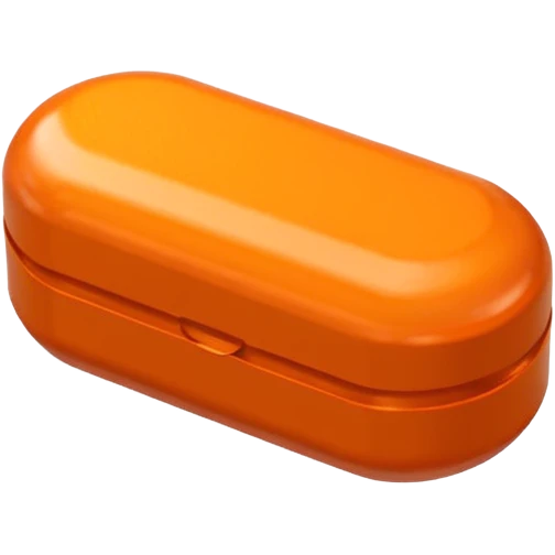 Orange 30mg adderall with line down center emoji