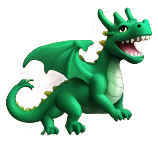 Dragon sitting on my middle finger emoji