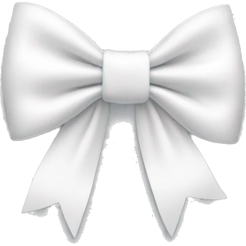 White bow on white bow emoji