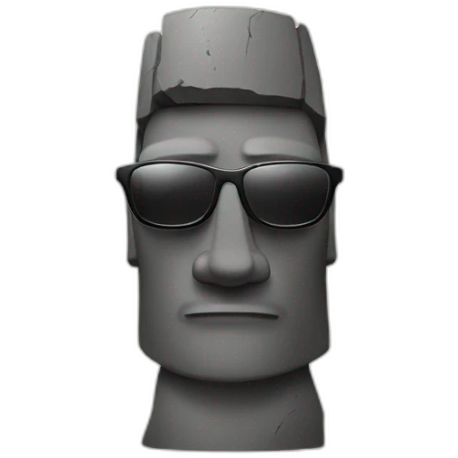 Moai with sunglasses  emoji