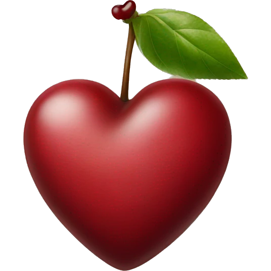 heart shaped cherry emoji