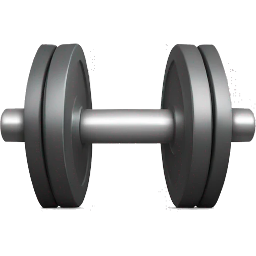 barbell with a zig zag shape in the center  emoji