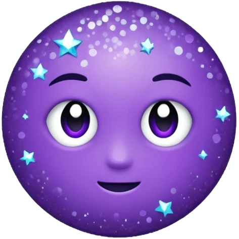 glitter purple and cian lixeira emoji