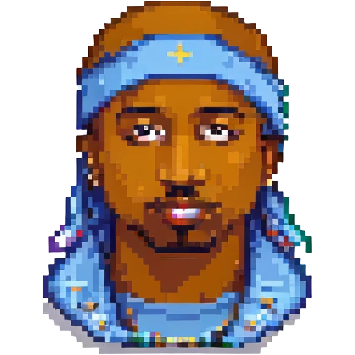 Репер 2Pac, no background emoji