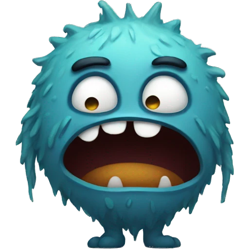 Sad monster emoji