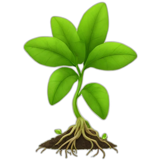 little plant with roots emoji