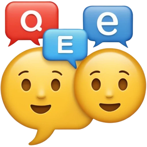 A minimalist emoji-style icon representing wordplay — symbolizing creativity with language. It features an open book or speech bubble merging with playful letters or word fragments, forming a clever visual pun. emoji