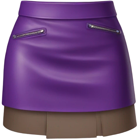Purple leather mini skirt isolated emoji