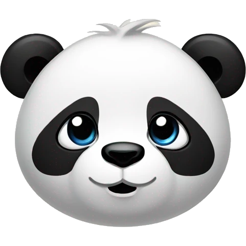 panda wit hair emoji