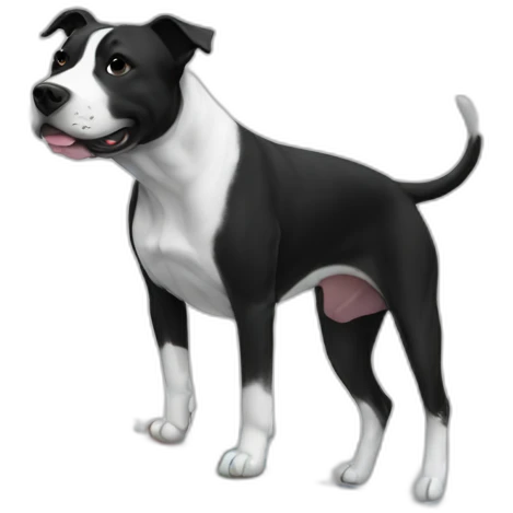 surf-amstaff-black-white emoji