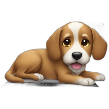dog coding on a macbook emoji