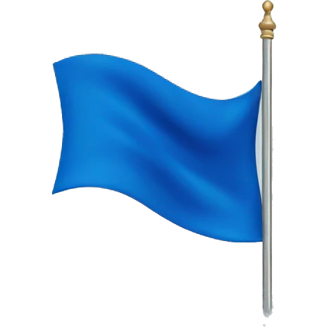 Blue flag emoji