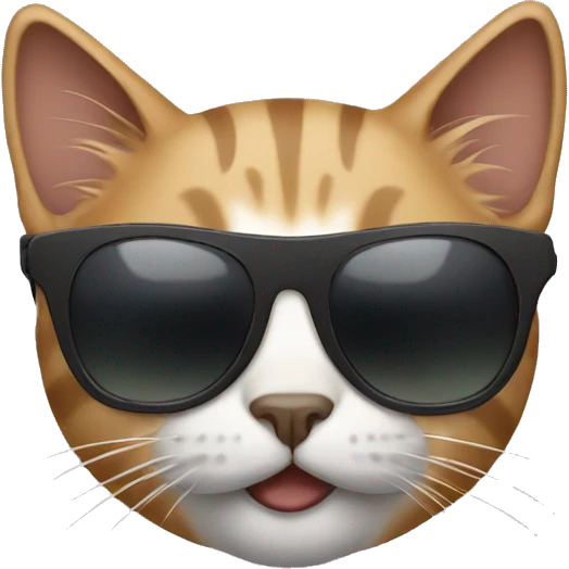 Cat with sunglasses emoji