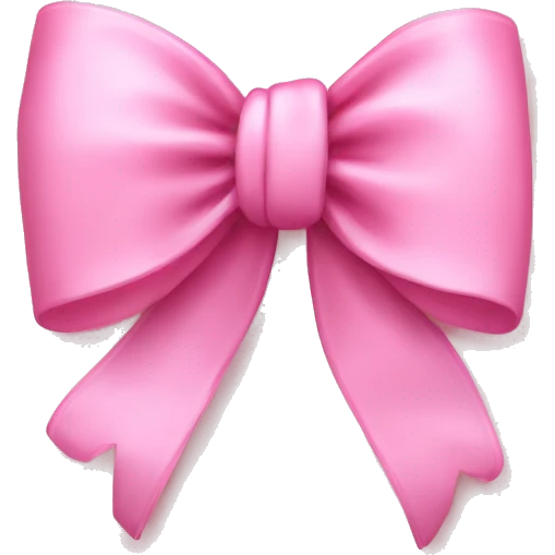 Bow with a baby pink and realistic  emoji