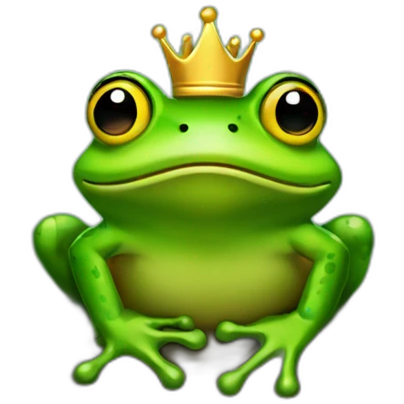 Queen frog in forest emoji