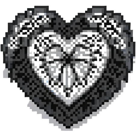 gothic heart with black lace emoji