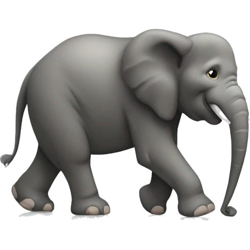 "Un éléphant et un chien". emoji