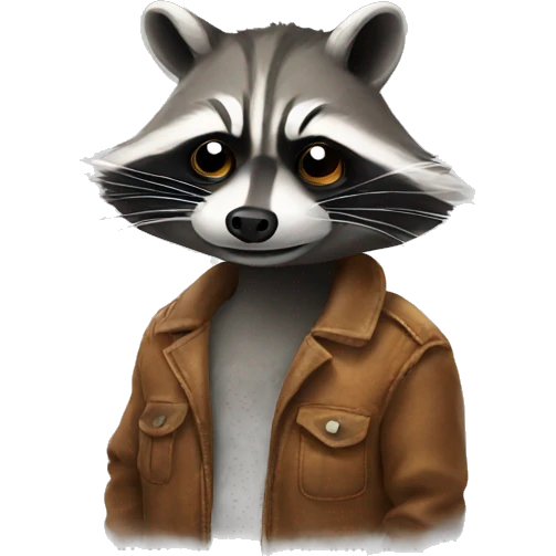 Raccoon smoke emoji