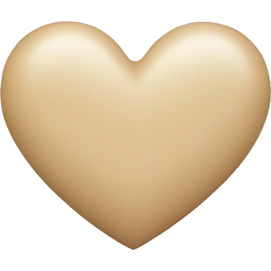 Beige heart emoji