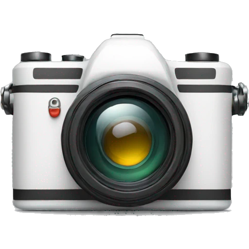 white professional camera emoji