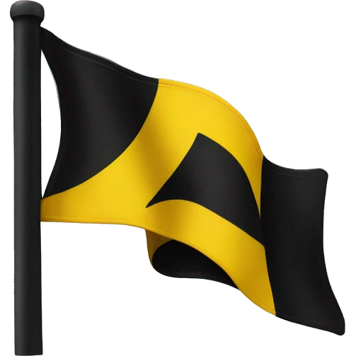 A black-yellow flag emoji