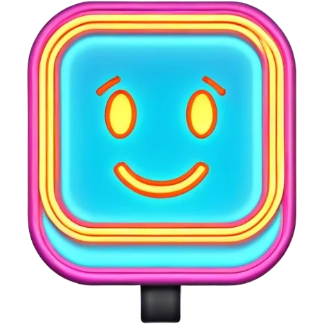 Neon outline sinboard emoji
