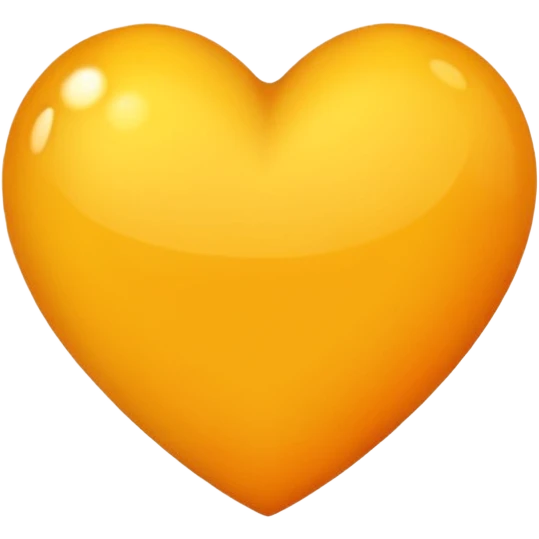 Hazme un corazón amarillo naranja emoji