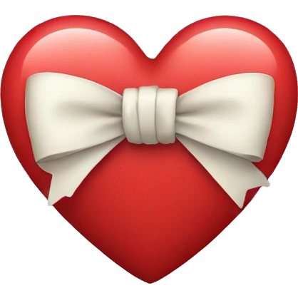 Heart with bow emoji