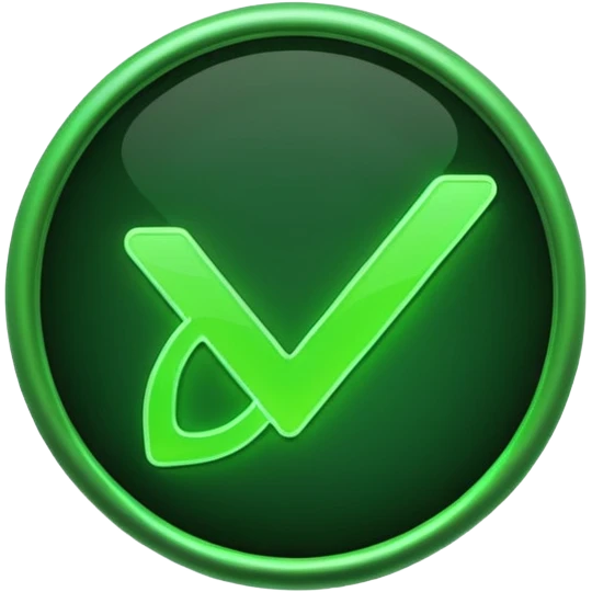 neon checkmark emoji