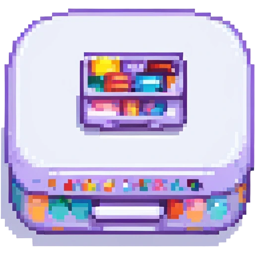 cosmetics, makeup items, beauty products, pixel art style emoji
